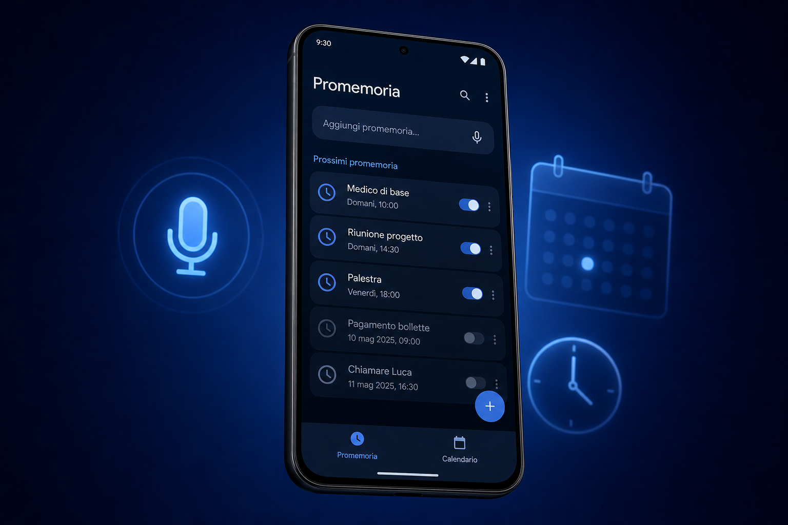 Anteprima app Promemoria su smartphone